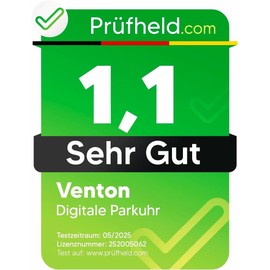 VENTON [Test Very Good, Note 1.1] Pack of 3 Electronic Digital Parking Disc with Approval, Automatic Electric Parking Meter, Car & Motorcycle Accessories, Car Gadgets, Park Car Accessories Electronic