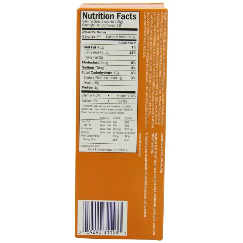 Mcvitie`S Hobnobs Rolled Oats And Whole Wheat Biscuit 10.5 Ounce