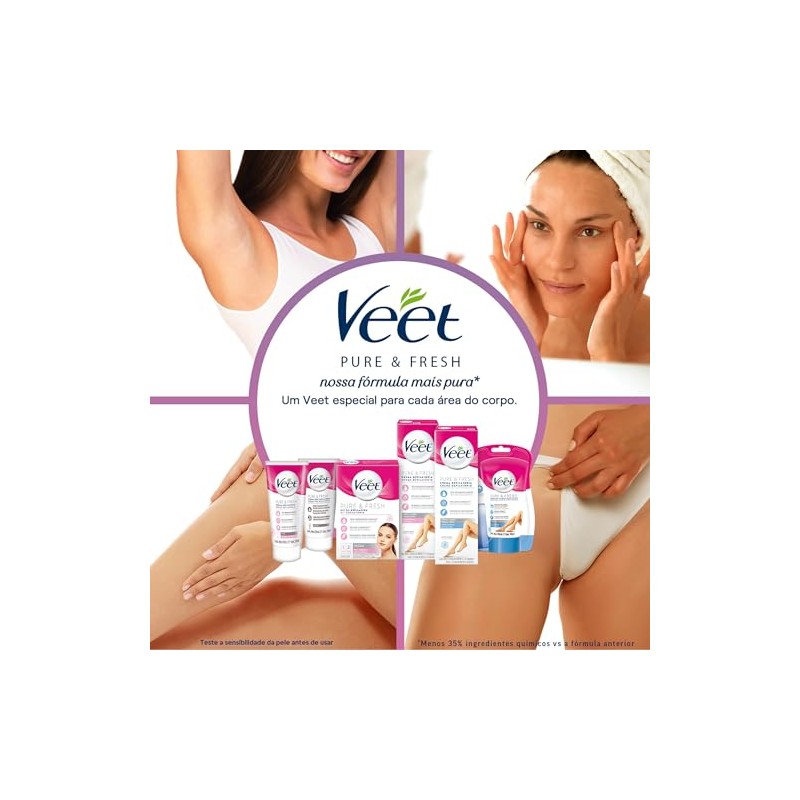 Veet Pure & Fresh Kit de Depilación Facial para Piel