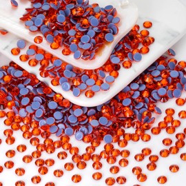 10000PCS Orange Hotfix Rhinestones Bulk, Glass Crystal Hot Fix Rhinestones for Crafts Clothes DIY Decoration, SS20, 4.6-4.8mm