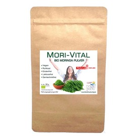 Lebensfreudeverlag Organic Moringa Premium 100 g in a Bag 100% Pure Moringa Leaf Powder Organic Guarantee Gluten Free, Lactose Free, Vegan Only the Best for Your Body