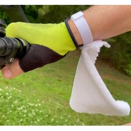 No Sweat Ride Rag Will Keep Burning Sweat Out of Your Eyes, and Off Your face; Providing Cooling Relief Right at Your fingertips; The Ideal Gift for Cyclists.