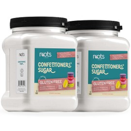 Roots Circle Confectioners Sugar | Non GMO & Gluten-Free Powdered Sugar | Vegan & Kosher for Passover | Great for Glazes, Fudge, Icing and Dusting | 17.63 Ounce (Pack of 2)