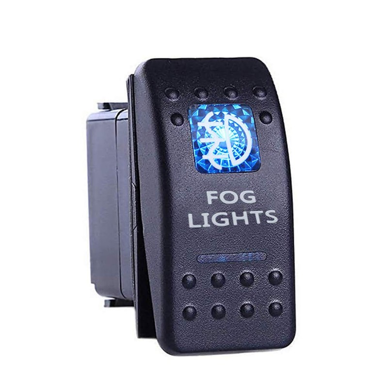 Mintice 12 V Car Blue LED Light Illuminated Rocker Switch