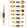 Magnetic Measuring Spoons Set Stainless Steel with Leveler, Stackable Metal