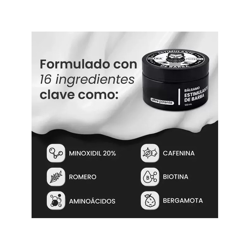 2 Meses Tratamiento For Barba Y Bigote Bálsamo,20% Estímulos