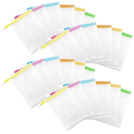 Soap Net, Foaming Net, Facial Washing Net, Easy to Create Foams with Soap, Mesh Material, For Facial Cleansing, Bath, Facial Cleansing, Random Color, Set of 20