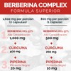 Berberina HCl Pura 60 caps Potenciada con Piperina y Cúrcuma