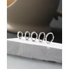 Jewseen Scharniersegment-Clicker-Knorpelohrring Helix-Creolen-Ohrring 925er Sterlingsilber Huggie Hoop Ohrring 20G Septum-Ring,