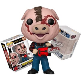 Funko Motel Hell - Vincent Smith (with Pig Head and Chainsaw) #1737/84128 + Pop Protector: Retro Horror Pop! Movies Vinyl Figure (Gift Set Bundled with ToyBop Brand Box Protector Case)