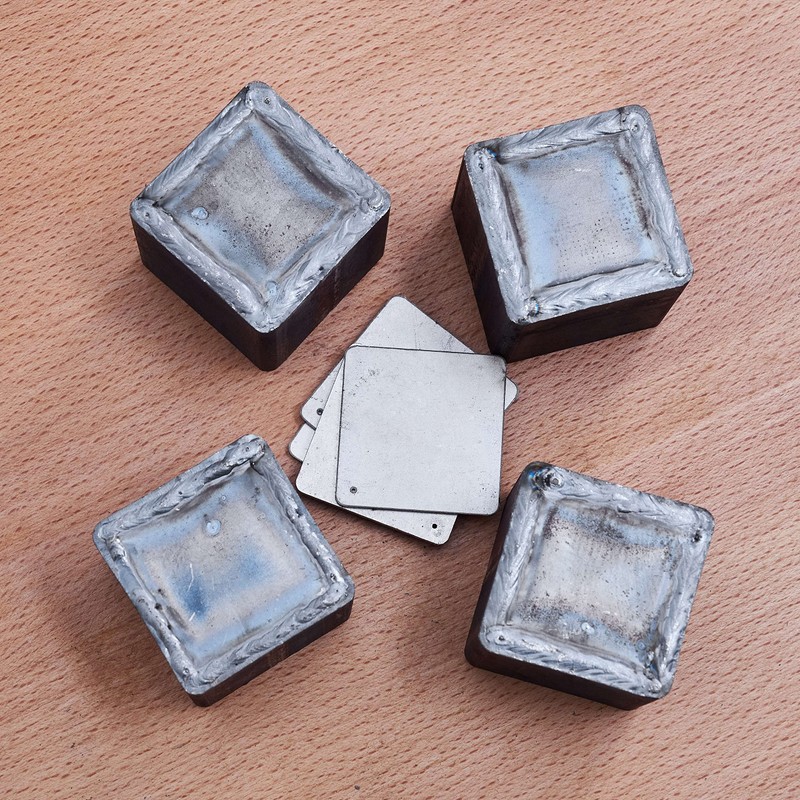 4 Pack 2"x2"x2" Upright Can For Canister Damascus Steel Tubes