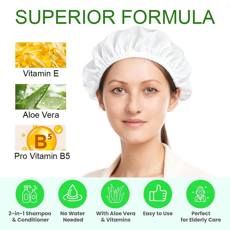 Shampoo senza risciacquo, 3 pezzi, lavaggio dei capelli senza acqua,
