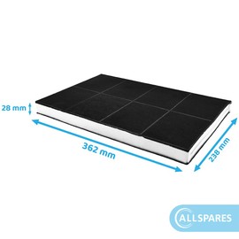 Activated carbon filter suitable for Siemens/Bosch/Neff/Constructa / 460008/00460008 Allspares