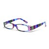 Calabria R576 Colorful Stripe Reading Glasses +1.50 Purple Women Trendy