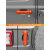 Savadicar 3-Piece Orange Door Handle Cover Trim Set for Jeep