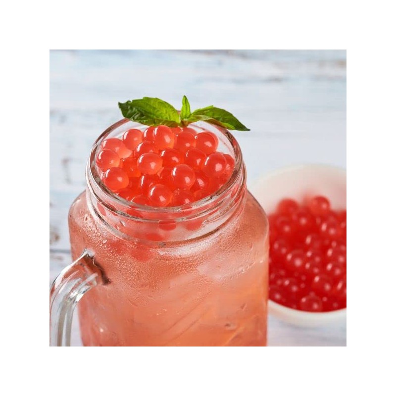 Tea Zone [7 Pounds] Strawberry Popping Pearls for Boba Tea