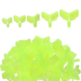 PATIKIL Fishing Hook Bonnets, 100 Pack Plastic Treble Hook Covers Hook Safety Caps Protectors Fit for Standard Size 1, 2, 3, 4, 5, Yellow