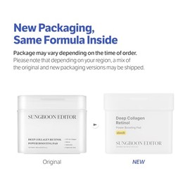 SUNGBOON EDITOR Almohadillas de retinol de colágeno profundo, hidratación profunda, cuidado de elasticidad de la piel para piel seca, líneas finas, hi