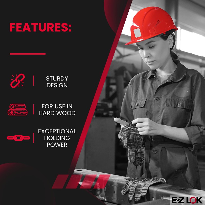 E-Z LOK Brass Wood-Threaded Insert, 3/8-16, 1.00" Length, Pack of