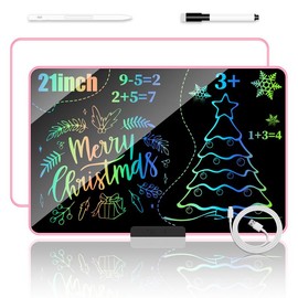 XZBB LCD Writing Tablet for Kids，21 Inch Colorful  Drawing Board with Stylus,One-Tap Erase, Lock Function, and Rechargeable Design,Educational and Learning Toy for Boy and Girls. - Color: yellow