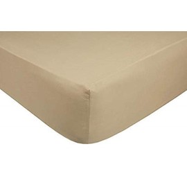 In Dreams Sand Super Single 107cm x 200cm Fitted Sheet 10" box (3'6"x 6'6" bed) polycotton 13 colours