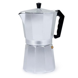 12 Cup Espresso Coffee Maker – Durable Aluminum, Fast Brewing, Sleek Design