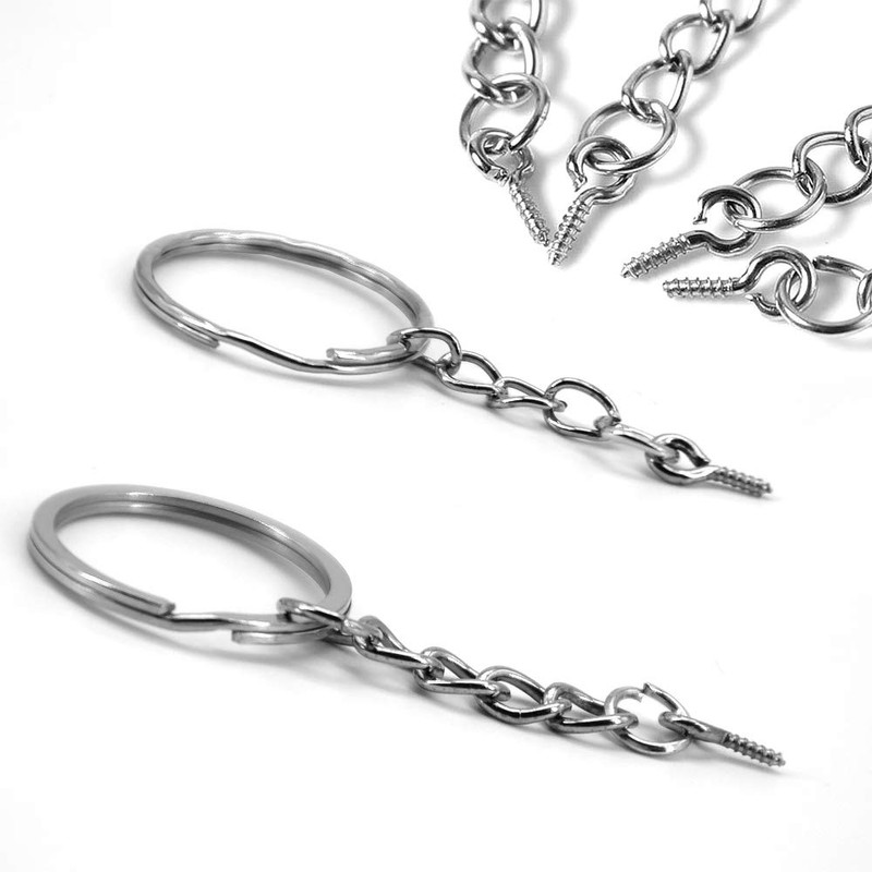 Homo Trends 100Pcs Keyring Rings Key Chain Split Metal Key