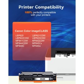 054 054H Printer Cartridges Compatible with Canon 054 054H Toner for Canon i-Sensys LBP621cw LBP623cdw MF643cdw MF641cw MF645cx LBP622cdw MF640c MF644cdw MF642Cdw LBP620c (black)