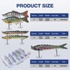 Goture 5pcs Multi-Jointed Swimbait Fishing Lures, Lifelike Slow-Sinking Bait for