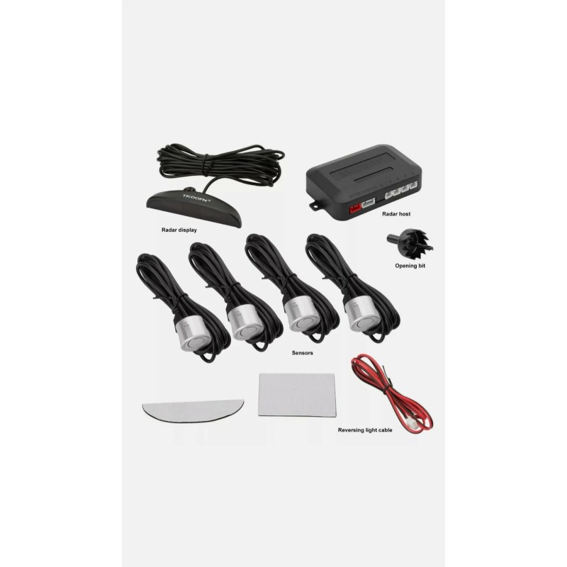 Ekylin 4 Parking Sensors LED Car Auto Backup Reverse Rear