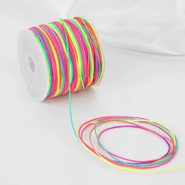 4 Rolls 0.8mm Colorful Nylon Beading Cord Multicolor Chinese Knot Cord Coloured Braided Thread for DIY Jewelry Making