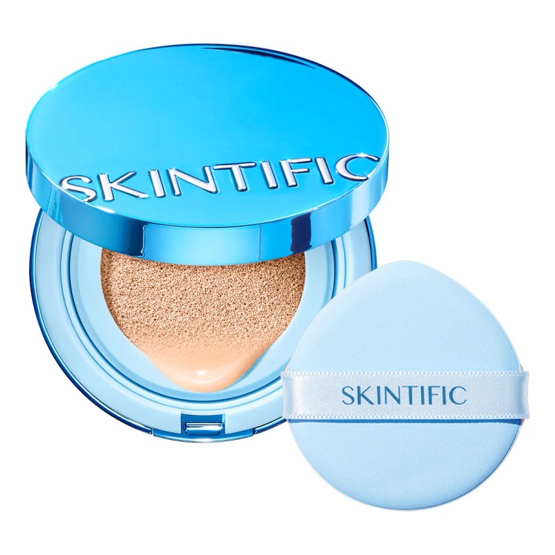 Skintific Power Matte Cushion Control Grasa Larga Duración Tono Marfil