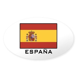 CafePress Flag of Spain Oval Sticker Oval Car Bumper Sticker