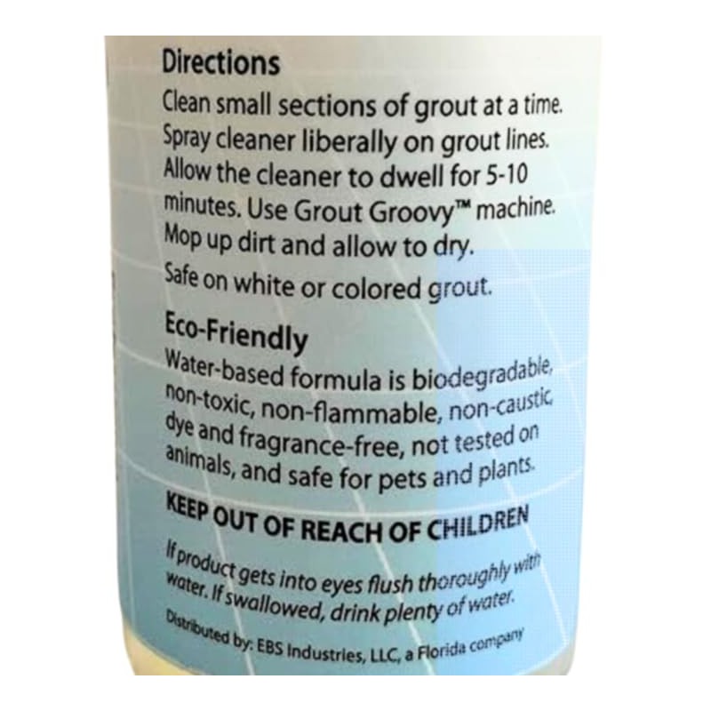 Grout Groovy! Heavy Duty Grout Cleaning Solution Concentrate | Makes