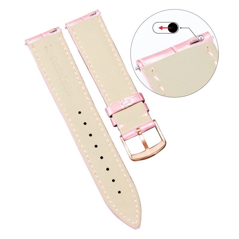 BINLUN Genuine calf leather replacement watch strap leather multicolour gift