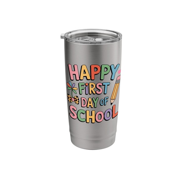 Tie Dye Pencil Happy First Day of School Stainless Steel