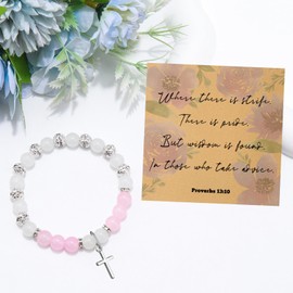 DlaeKua Religious Gifts Bracelet for Friends Sister Christian Religious Gifts for Women Friends Christian Bracelets Gift for Godmother Women Faith Bracelet Mothers Day Gift for Mom Birthday Presents