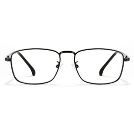 Cyxus Blue Light Glasses for Men Crystal Lens Square Sreen Computer Glasses Tr90 Black Rim UV Blocking Gaming Work Eyeglasses Frame