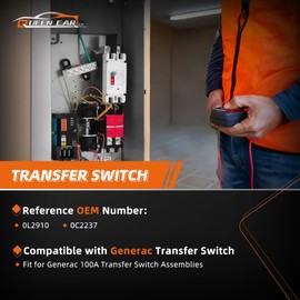 0L2910 Transfer Switch 100A with Handle Fit for Generac 100 Amp 2P 250V Generator Automatic Transfer Switch Assembly