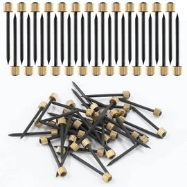 Bonsicoky Picture Hanging Nails, Black Steel Nails and Brass Head Frame Hanger Nails for Hanging Pictures Painting(100Pcs, Medium)