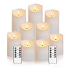 Nimiko Flameless Candles with Remote, Battery Operated Flickering Flameless Candles,