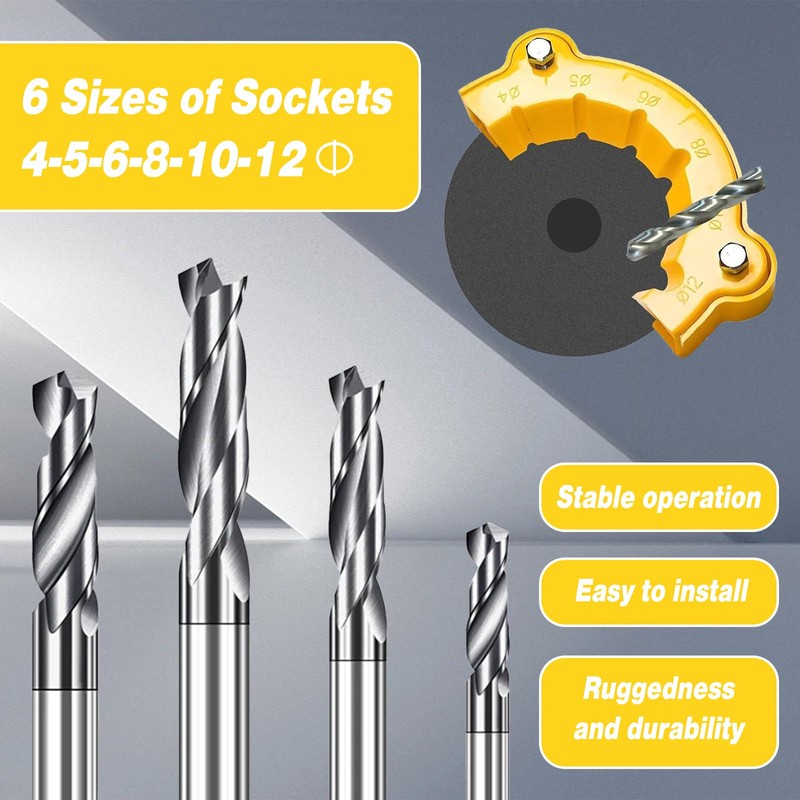 Drill Sharpener, Drill Grinding Accessories with Multiple Specifications, Angle Grinder