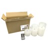 Stonebriar Set of 3 LED Pillar in Clear Glass Hurricane