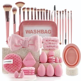 42 Piezas Kit de Brochas de Maquillaje Profesional Completo, Juego de Brochas para Maquillar para Sombras de Ojos Mejillas y Rostro, Adecuado para... 