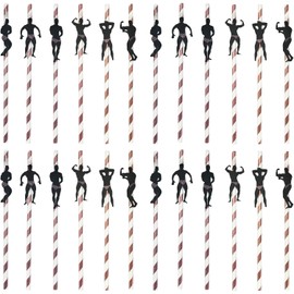 24PCS Lexziuo Bachelorette Straws, Bridal Shower & Bachelor Party Decorations - Naughty Drinking Straws for Adults, Pool Beach Party Supplies, Wedding Shower Accessories