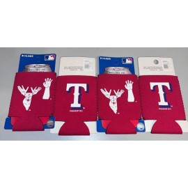Set of 4 Brand New Texas Rangers Cans or Bottles Kolder Coozies Koozies
