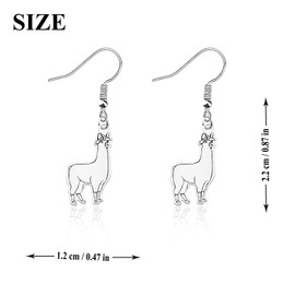 OKEYCH Cartoon Inspired Gift Llama Earrings Cartoon Fandom Jewelry Cosplay Merch (Llama E C 2.0)