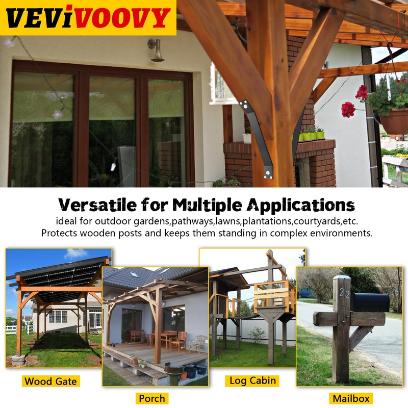 VEVIVOOVY 8pcs Inside 45 Degree Angle Bracket,L/7-1/4 x 1/8 x