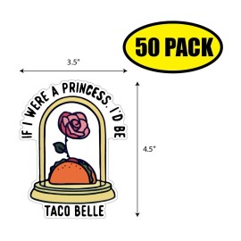 Tampa Printing 50 PACK 4.5"x3.5" IF I WAS A PRINCESS Sticker Decal Humor Funny Gift VG0182