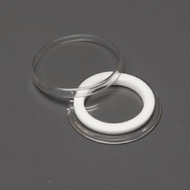 (25) Genuine Air-Tite Coin Holders Brand White Ring Type Coin Capsules Protect your Valuable Silver, Gold, Platinum, Challenge, and Medallion Coins with our Crystal Clear Protective Holders (23mm White Ring)